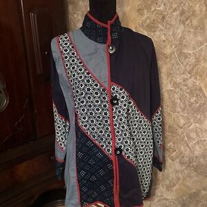 Cupcake International NWT Natural Linen Long-Sleeved Jacket Unique Design